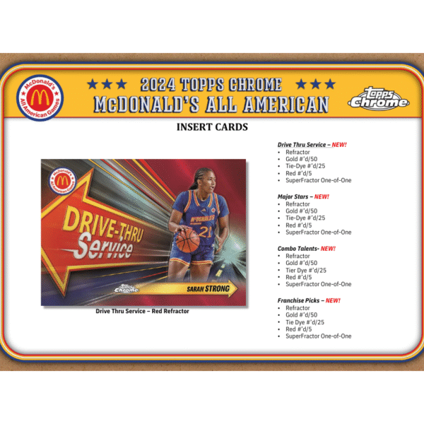 2024 Topps McDonalds All-American Chrome Basketball Hobby Box - Image 3