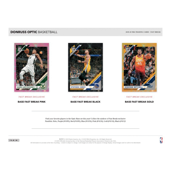2019/20 Panini Donruss Optic Basketball Fast Break Box - Image 3