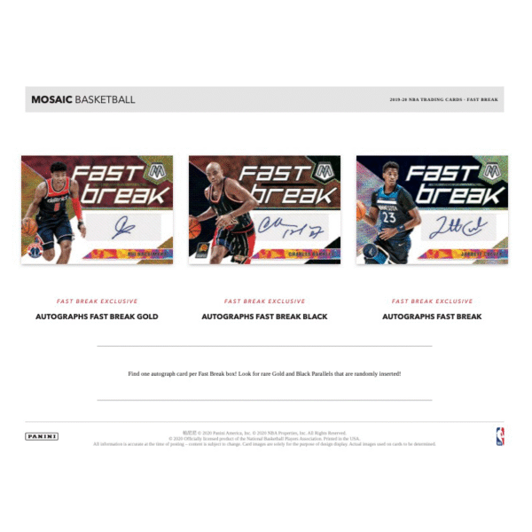 2019/20 Panini Mosaic Basketball Fast Break Box - Image 2