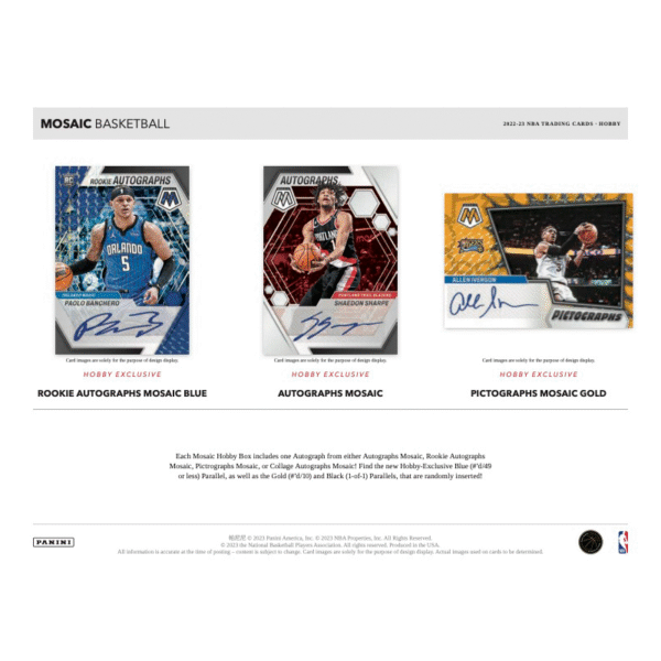 2022/23 Panini Mosaic Basketball Hobby Box - Image 3