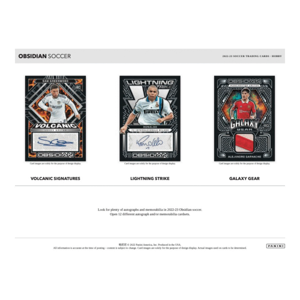 2022/23 Panini Obsidian Soccer Hobby Box - Image 3