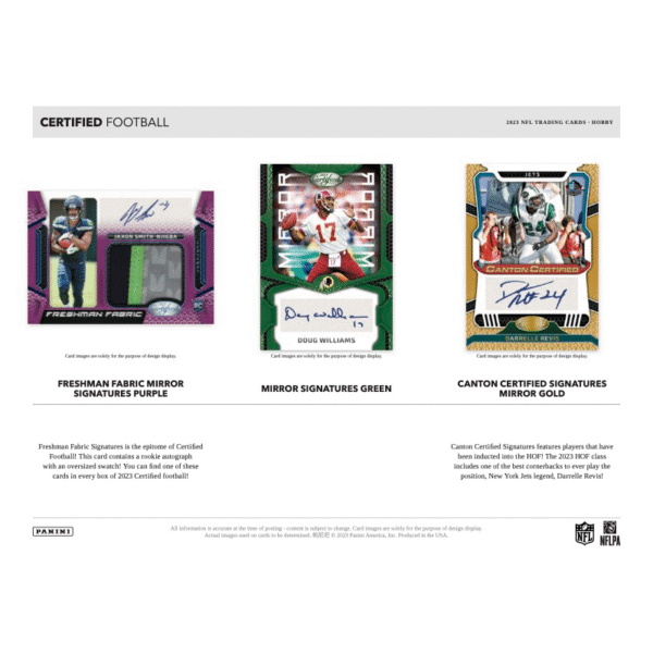 2023 Panini Certified Football Hobby Box - Image 2