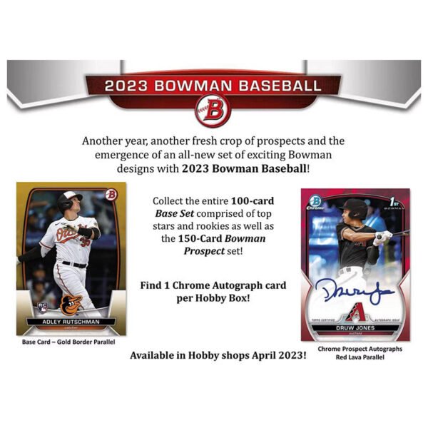 2023 Bowman Baseball Hobby Box - Image 3