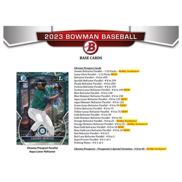 2023 Bowman Baseball Jumbo Box - Image 4