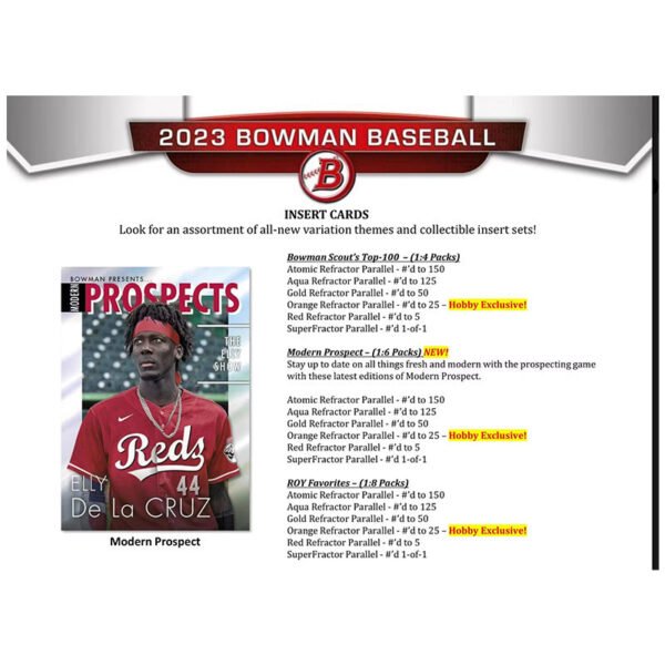 2023 Bowman Baseball Jumbo Box - Image 5