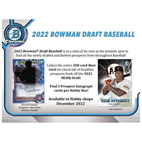 2022 Bowman Draft Baseball Super Jumbo Hobby Box - Image 3